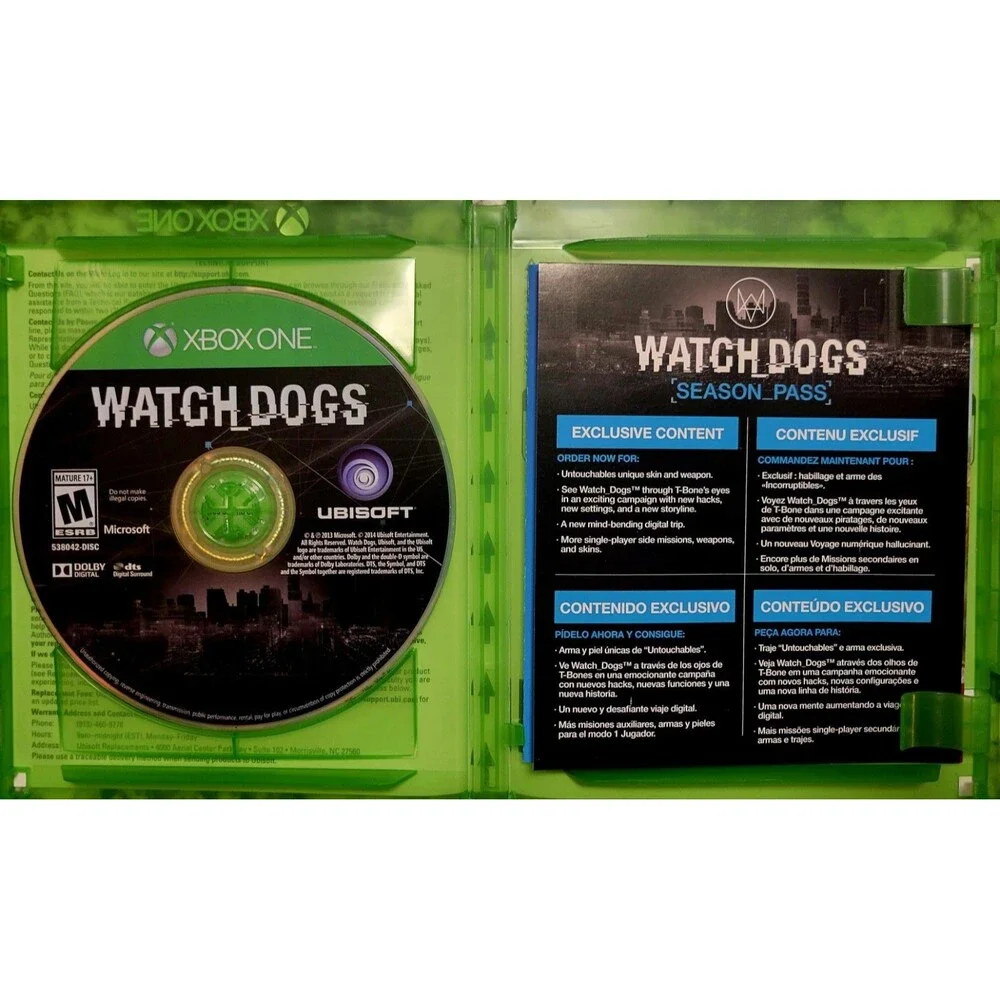 XBOX ONE: WATCH DOGS, CIB, MANUAL, CLN DISC, TESTED, FAST SHIPPING, GET QUICK